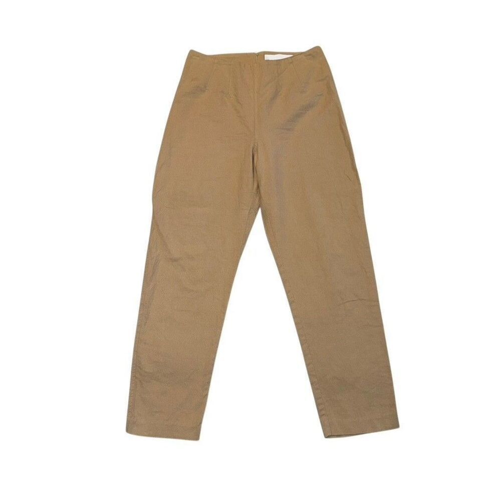 Town Clothes Womens Cotton Wool Ankle Trousers Size Small High Rise Old Money
